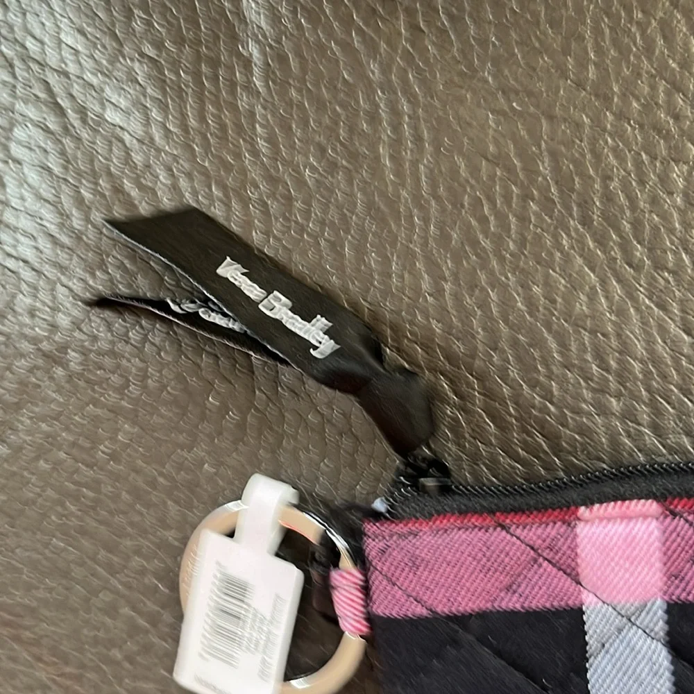 Vera Bradley ribbons plaid Glenna satchel and zip ID case